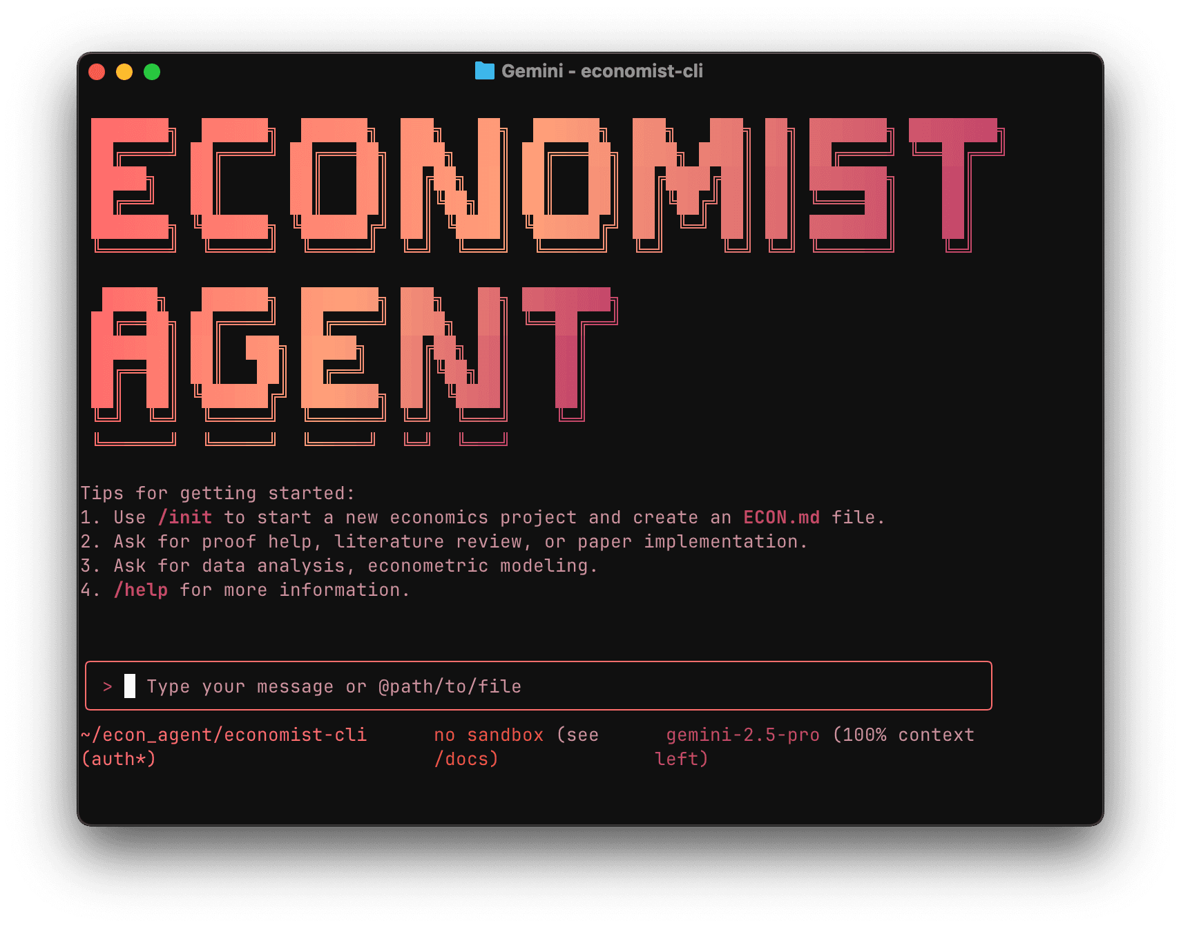 EconAgent demo screenshot